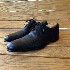 Magnanni Shoes Mens 10.5 Black Ricardo Lace Up Apron Toe Derby Oxford Business